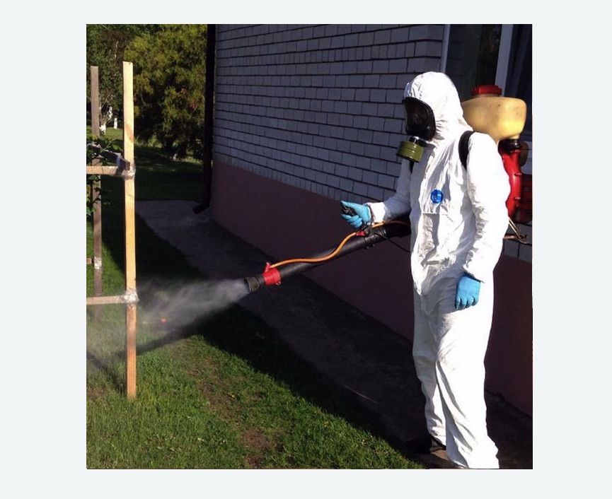 травля клещей на участке в Гагарине